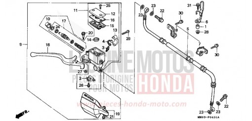 FR. BRAKE MASTER CYLINDER (XL600VM/VN/VP) XL600VN de 1992